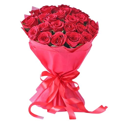 24 Exclusive Red Dutch Roses Bouquet