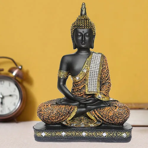 Religious Sitting Buddha Idol for Home Decoration