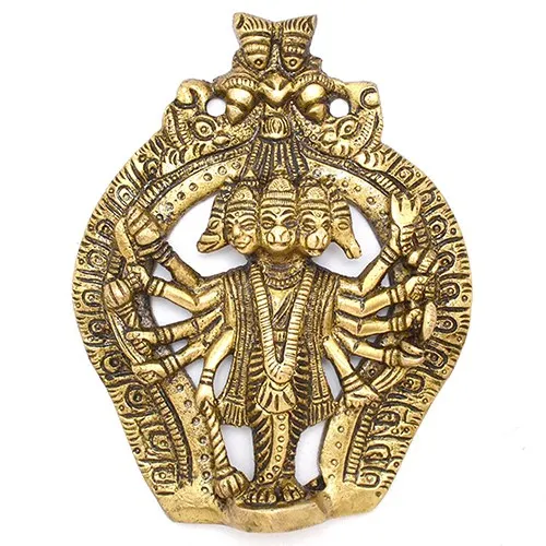 Sacred Panchmukhi Hanuman Brass Idol