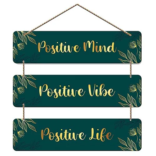 Beautiful Wooden Wall Hanging of Positive Quotes