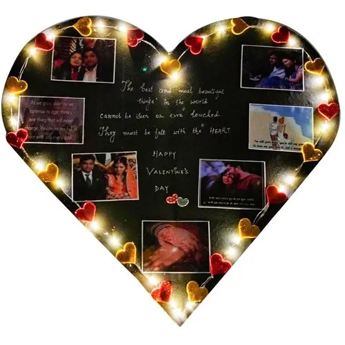 Astonishing Lit Up Heart of Personalized Photos n Messages