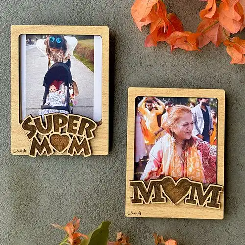 Classic Personalized Super Mom Polaroid Duo