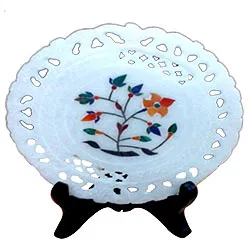 Buy marbel designer plates with stand