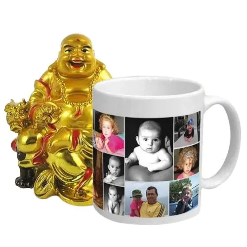 Order Personalized Coffee Mug with a Laughing Buddha