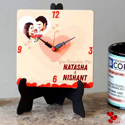Special Personalized Photo Square Table Clock