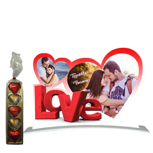 Send Hearty Love Personalized Photo Stand