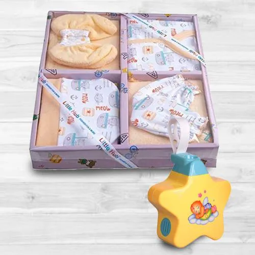 Exciting Baby Sleep Projector Toy with Clothing Gift Set<br>