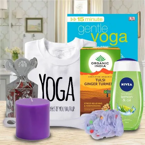 Dazzling Gift Basket of Yoga, Tea and Essentials