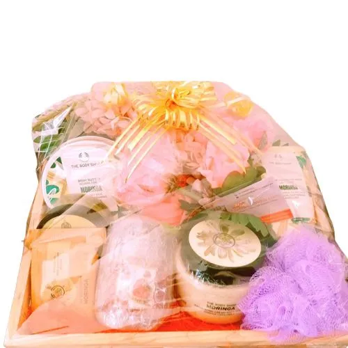 Fantastic Spa Items from The Body Shop with Loofah Gift Basket