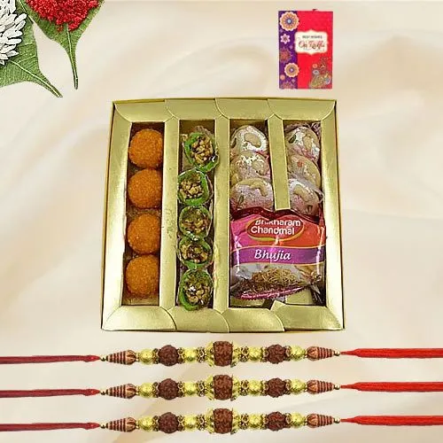 Rudrakhsha Rakhi n Binge-on Sweets