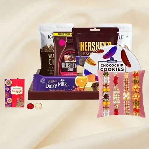 Ultimate Choco Snack Hampers with Fancy Rakhis