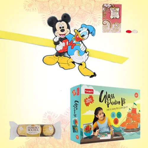 Chocolaty Fun with Mickey Rakhi N Disney Jigsaw Puzzles
