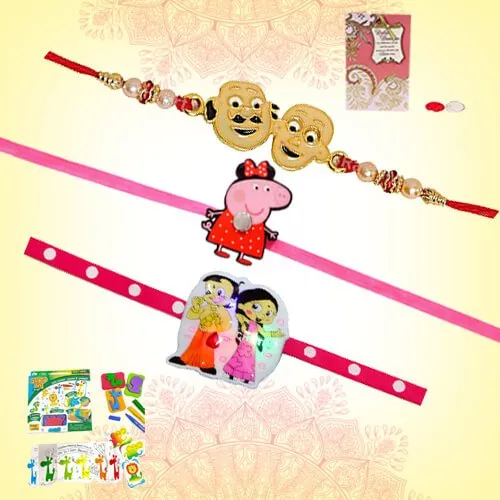 Rakhi Trio for Kids N Jungle Stamping Art Kit