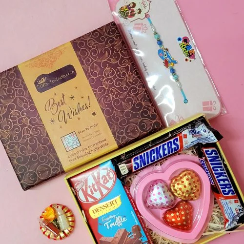 Classy Rakhi N Chocolates Loaded Box