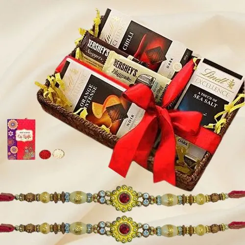 Imported Chocolates with Designer Rakhi Set
