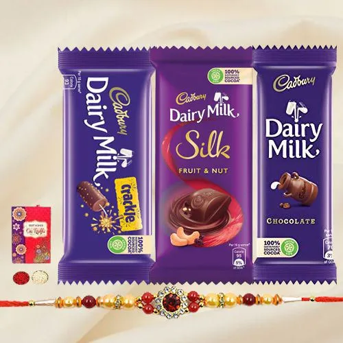 Assorted Cadbury Chocolate Pack with Rakhi