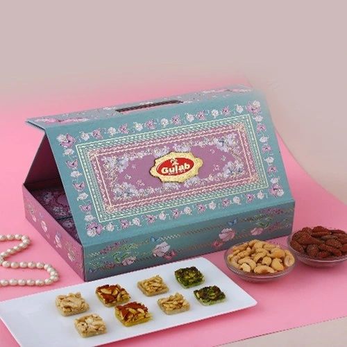 Scrumptious Gift Pack of Nuts with Flavored Mithais