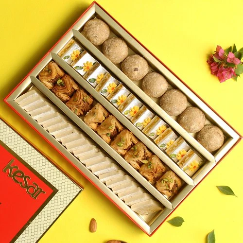 Mouth Watering Sweets Gift Box from Kesar