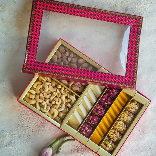 Special Kesar Sweets with Crunchy Nuts Delight