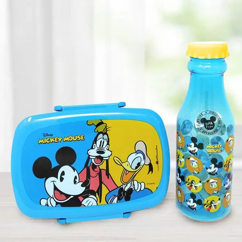 Impressive Mickey Mouse Lunch Box n Water Bottle Set