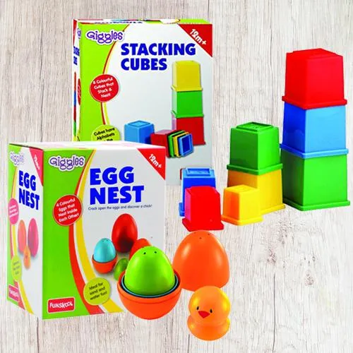Amazing Funskool Giggles Nesting Eggs N Stacking Cubes