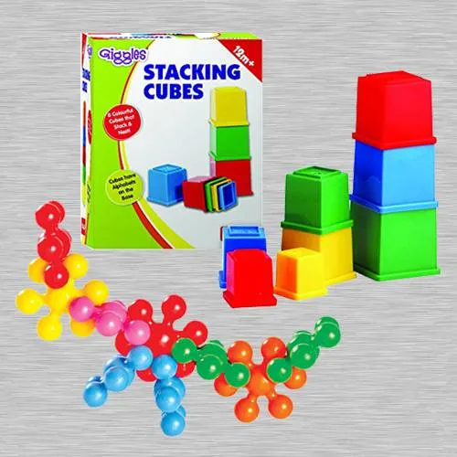 Exciting Funskool Kiddy Star Links n Giggles Stacking Cubes