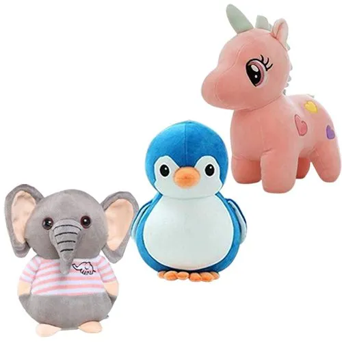 Adorable Triple Combo of Soft Toys for Kids