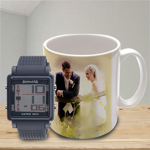Outstanding Sonata Super Fibre Watch N Personalized Mug