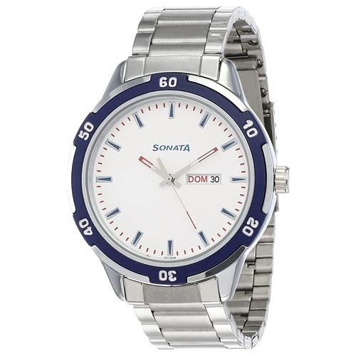 Outstanding Sonata Nxt Analog White Dial Mens Watch