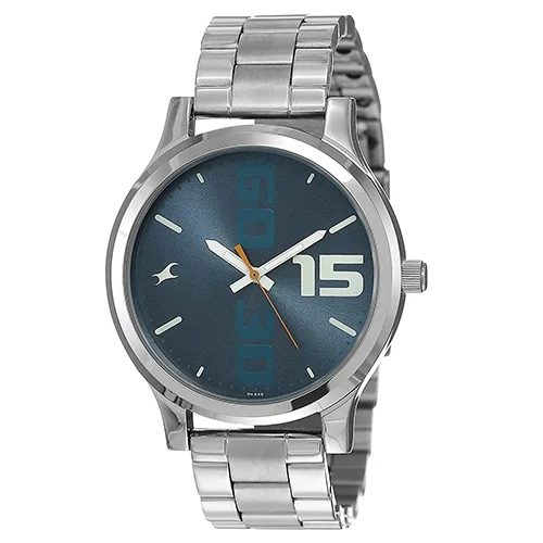 Stylish Fastrack Bold Analog Blue Dial Gents Watch