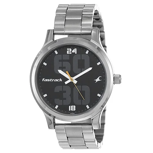 Trendsetting Fastrack Bold Black Dial Mens Analog Watch