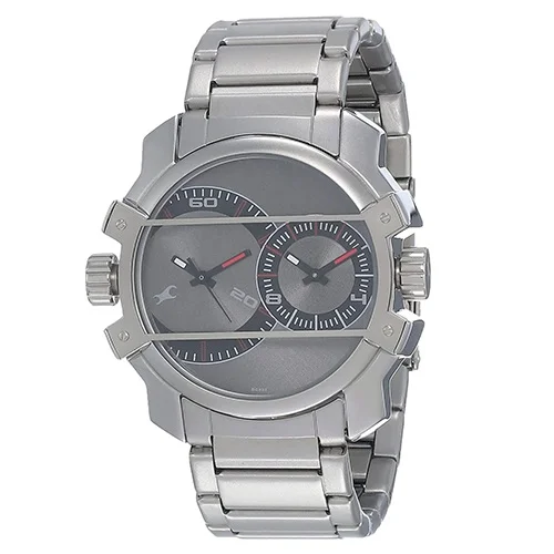 Designer Fastrack Midnight Party Analog Grey Dial Mens Watch