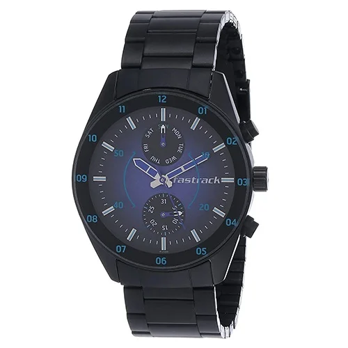 Visually Stunning Fastrack Space Analog Purple Dial Mens Watch