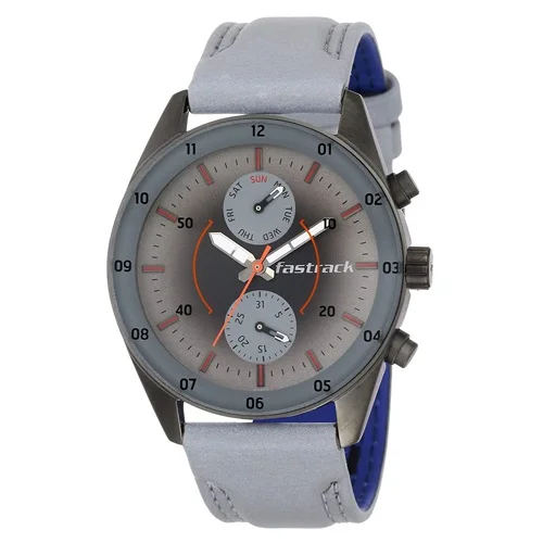 Attractive Fastrack Space Analog Grey Dial Mens Watch
