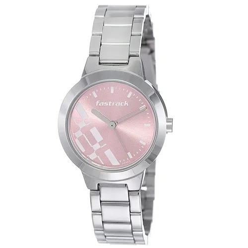 Wonderful Fastrack Analog Pink Dial Womens Watch