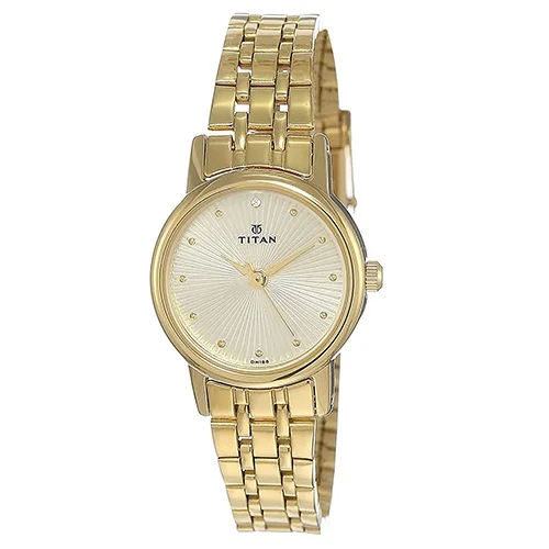 Wonderful Champagne Dial Womens Watch from Titan