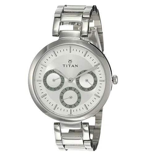 Fancy Titan Analog Womens Watch with Silver Dial