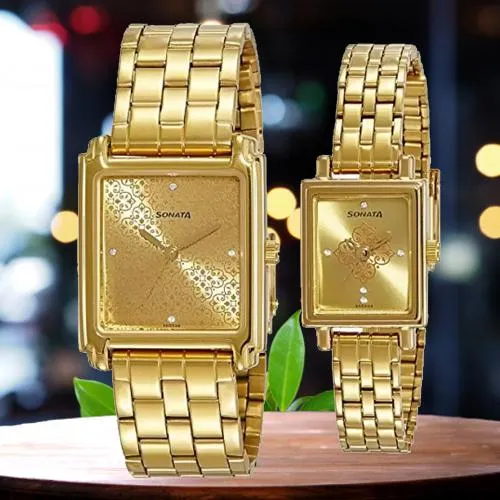 Fantastic Sonata Fiber Collection Analog Watch for Couple