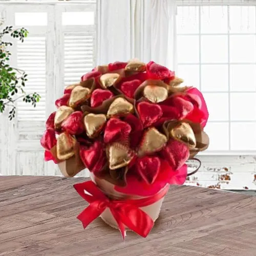 Marvellous Bucket Full of Heart Shape Chocolates