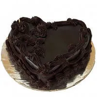 Tasty Chocolate Cake in Heart Shape