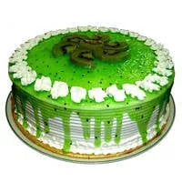 Tasty Eggless Kiwi Cake