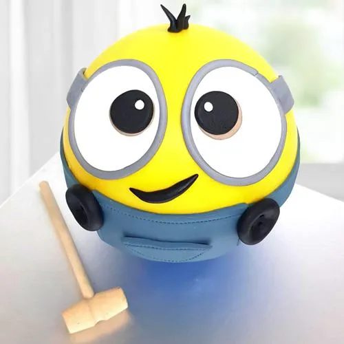 Savory Minion Smash Cake with Hammer for Little one