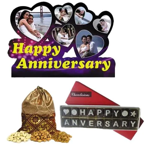 Marvelous Personalized Photo Frame with Chocolates n Dry Fruits