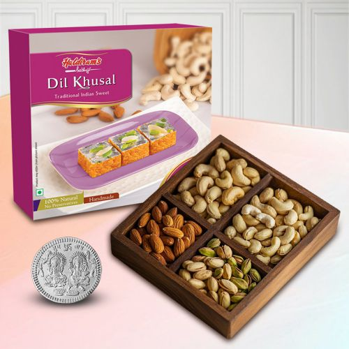 Tasty Haldiram Dilkhusal n Salted Dry Fruits Free Coin