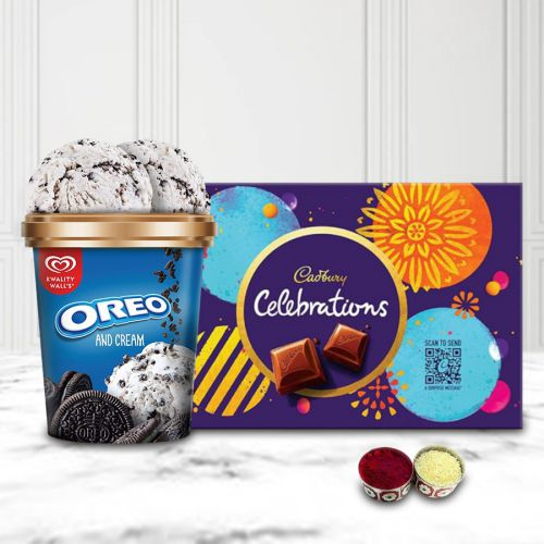 Superb Gift of Cadbury Celebration with Kwality Wall Oreo Ice Cream