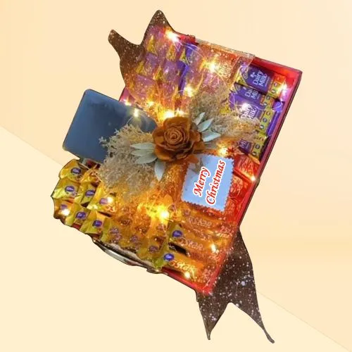 Glowing Tray Full of Cadbury Assortments for Xmas