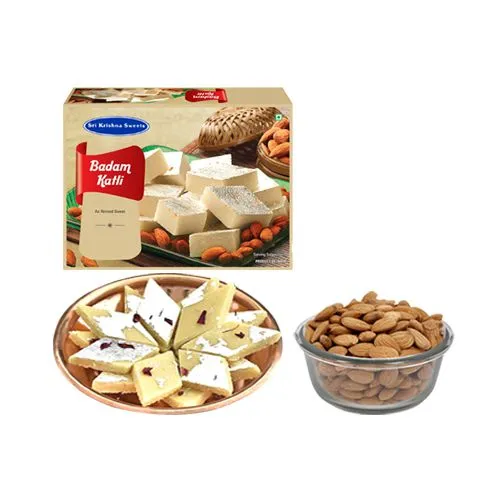 Sri Krishna Sweets Badam Kathli with Crunchy Almonds Combo