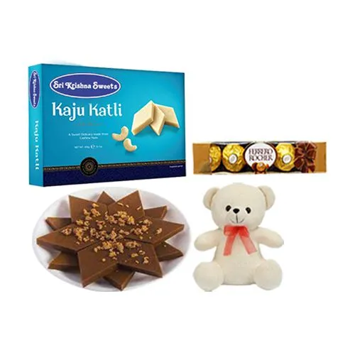 Sri Krishna Sweets Karupatti Katli with Teddy N Ferrero Rocher Chocolate