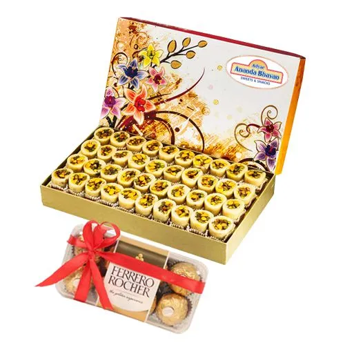Combo of Dry Fruit Honey Dew from Adyar Ananda Bhawan with Ferrero Rocher