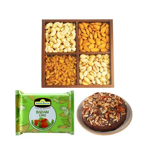 Combo of Badam Cake from Adyar Ananda Bhawan with Mixed Dry Fruits